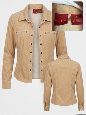 Tilt Tan Corduroy Western Snap-Front Shirt - Size Small